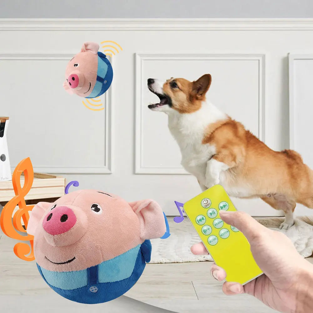 Cartoon Pig Active Moving Pet Plush Toy