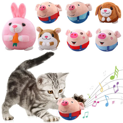 Cartoon Pig Active Moving Pet Plush Toy